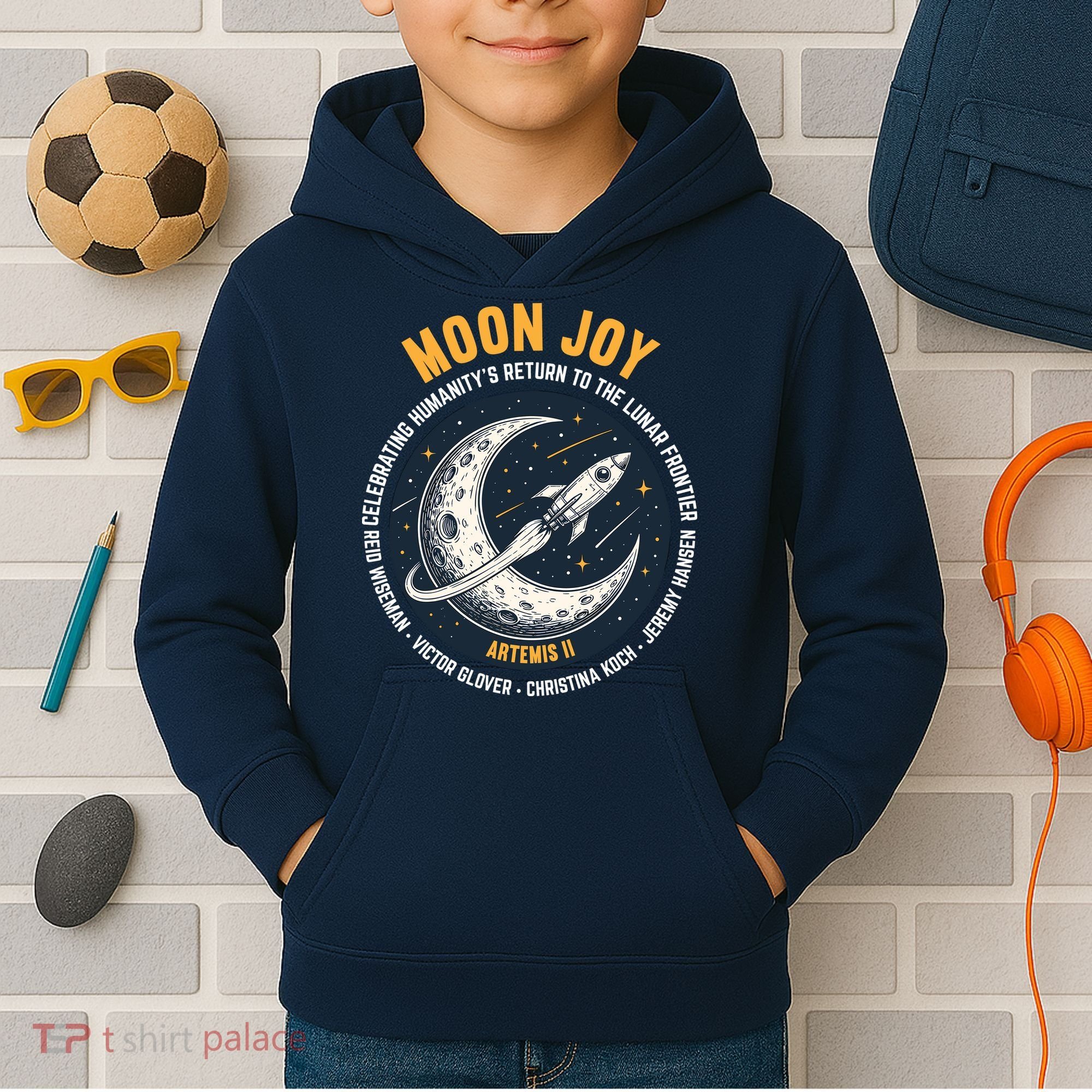 Moon Joy Artemis II Kids Hoodie