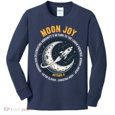 Moon Joy Artemis II Kids Long Sleeve Shirt