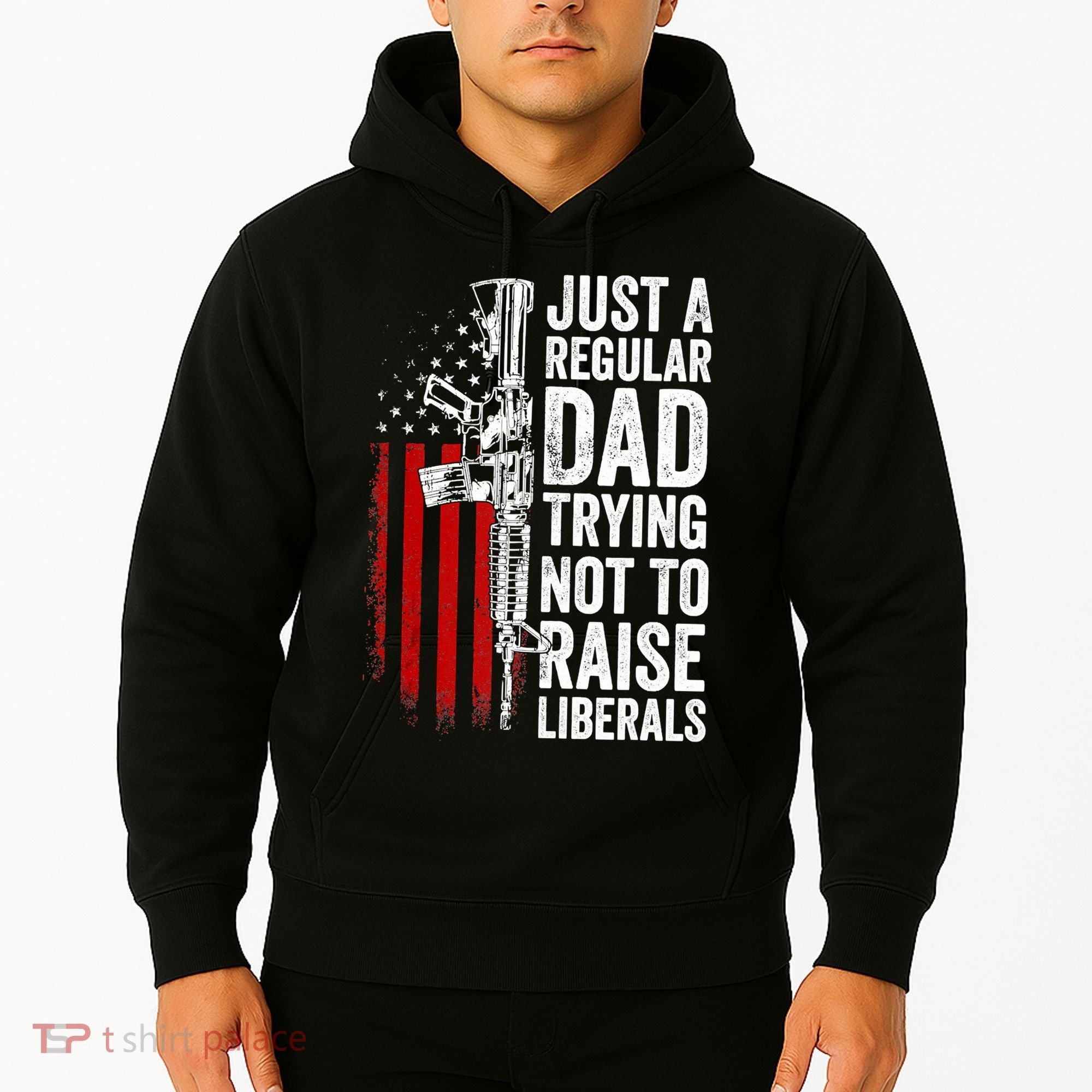 Mens Just A Regular Dad Trying Not To Raise Liberals Hoodie