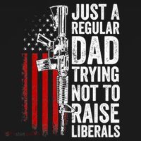 Mens Just A Regular Dad Trying Not To Raise Liberals Women's Hoodie thumb 2