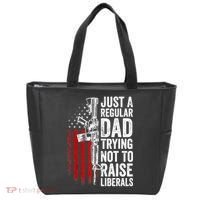 Mens Just A Regular Dad Trying Not To Raise Liberals Tote Bag thumb 0