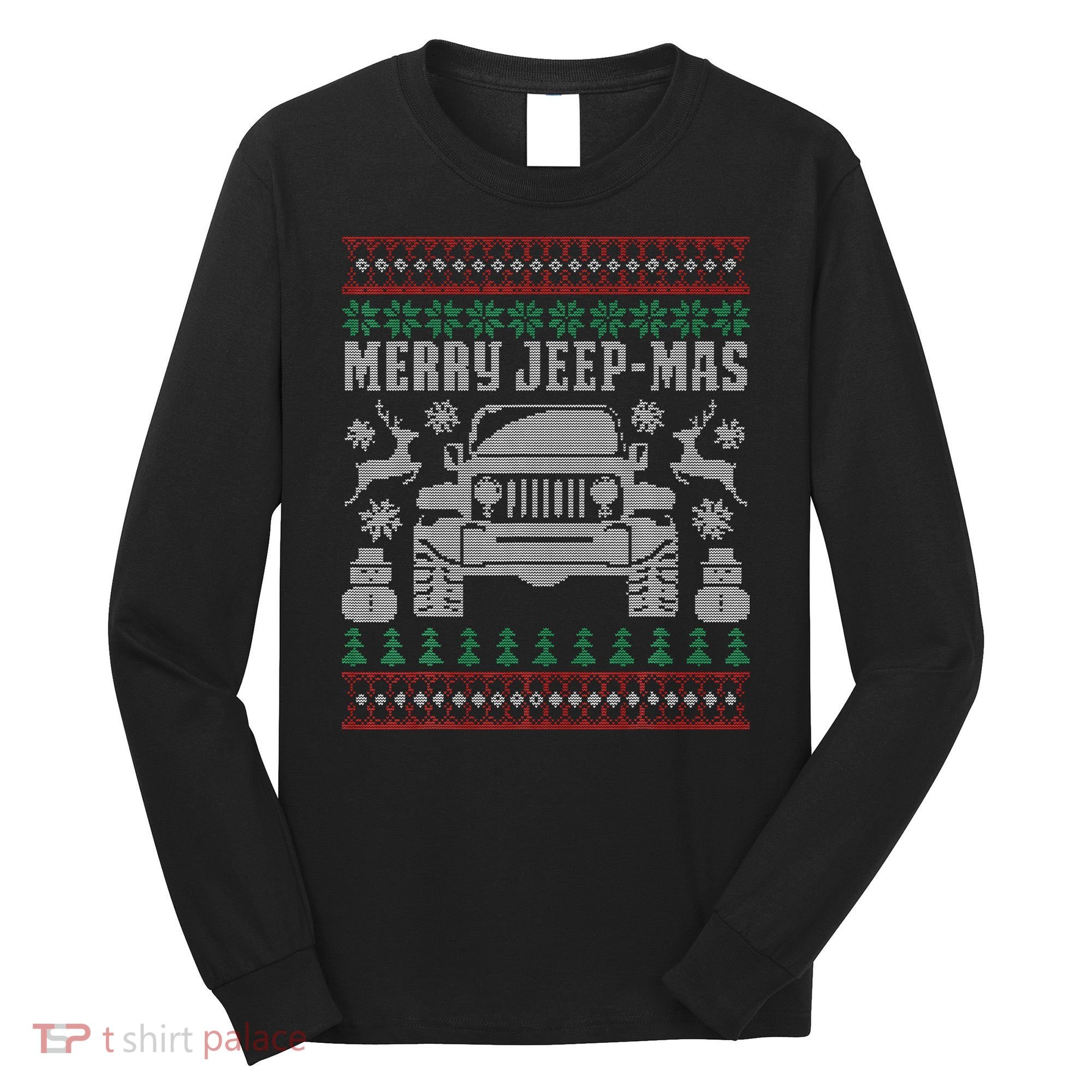 merry jeepmas buffalo plaid christmas xmas Long Sleeve Shirt