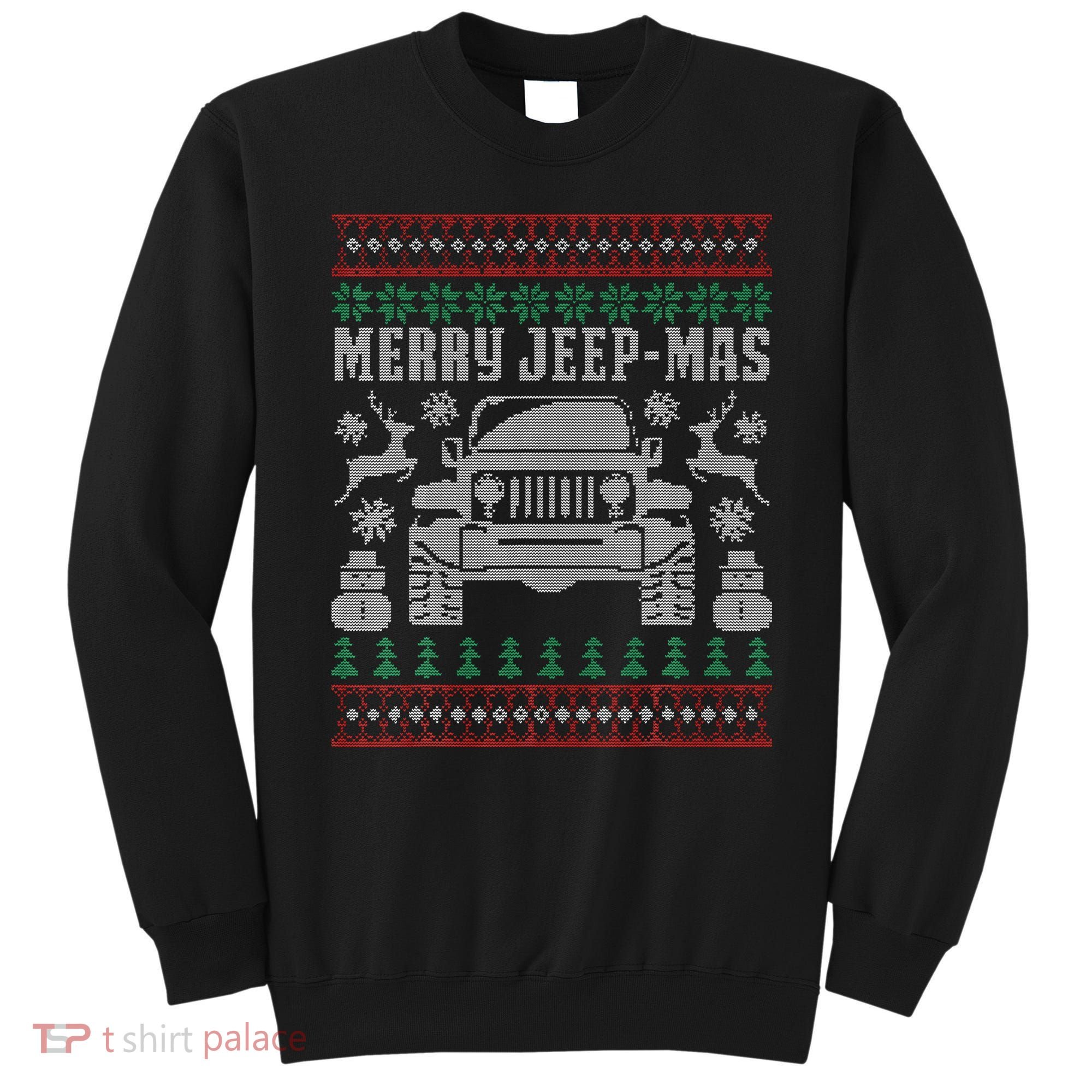 merry jeepmas buffalo plaid christmas xmas Sweatshirt