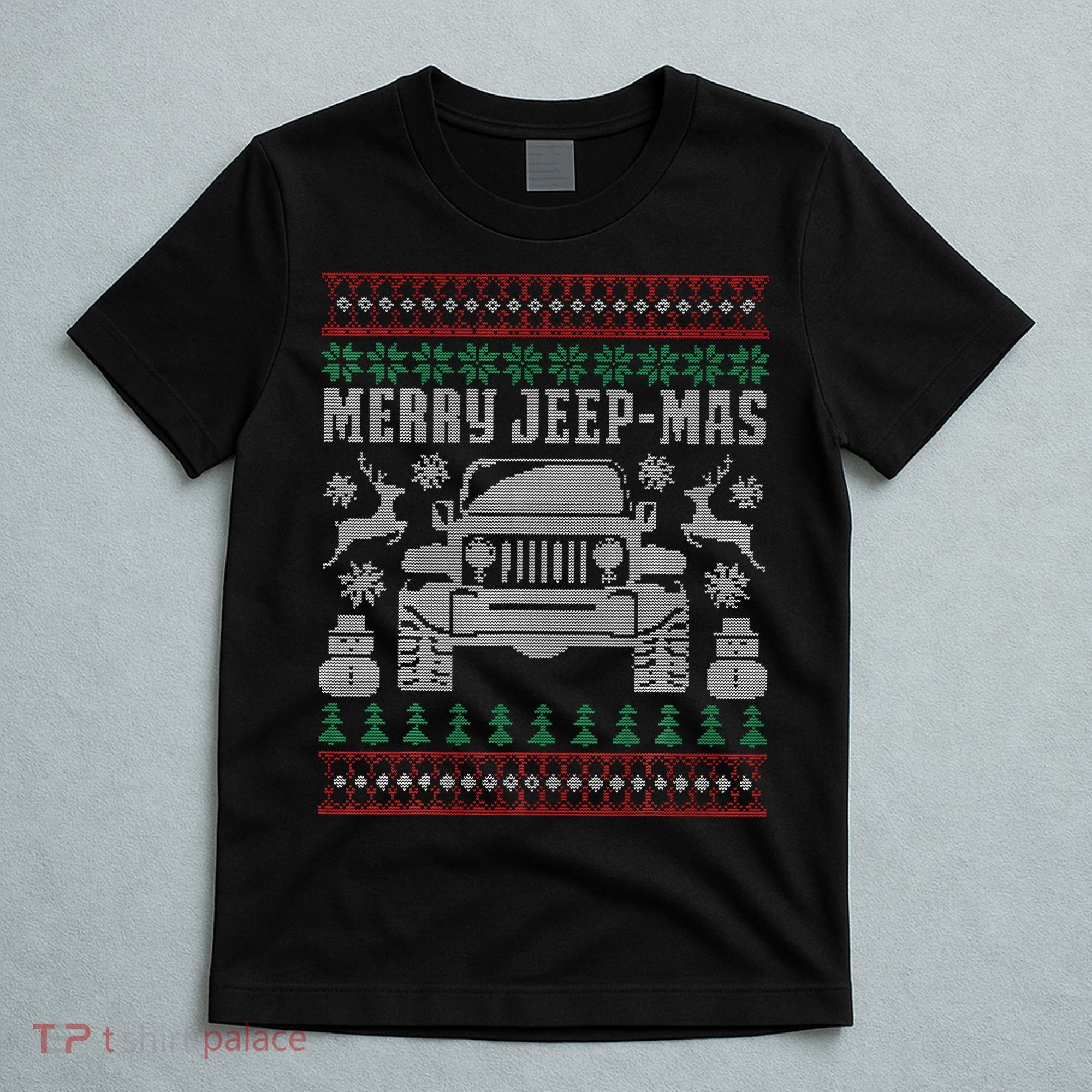 merry jeepmas buffalo plaid christmas xmas T-Shirt