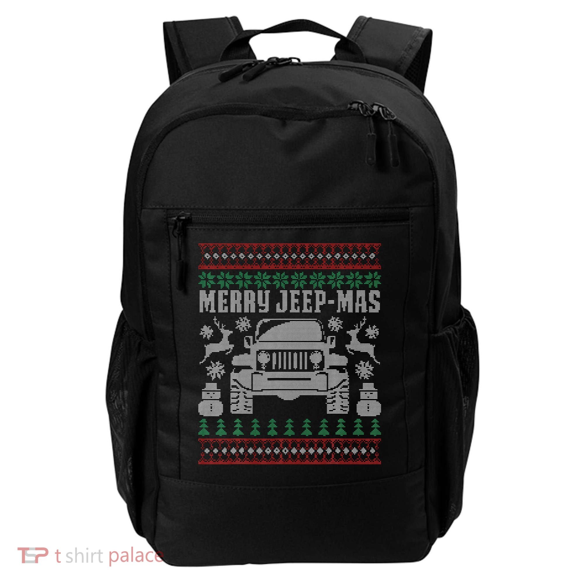 merry jeepmas buffalo plaid christmas xmas Backpack
