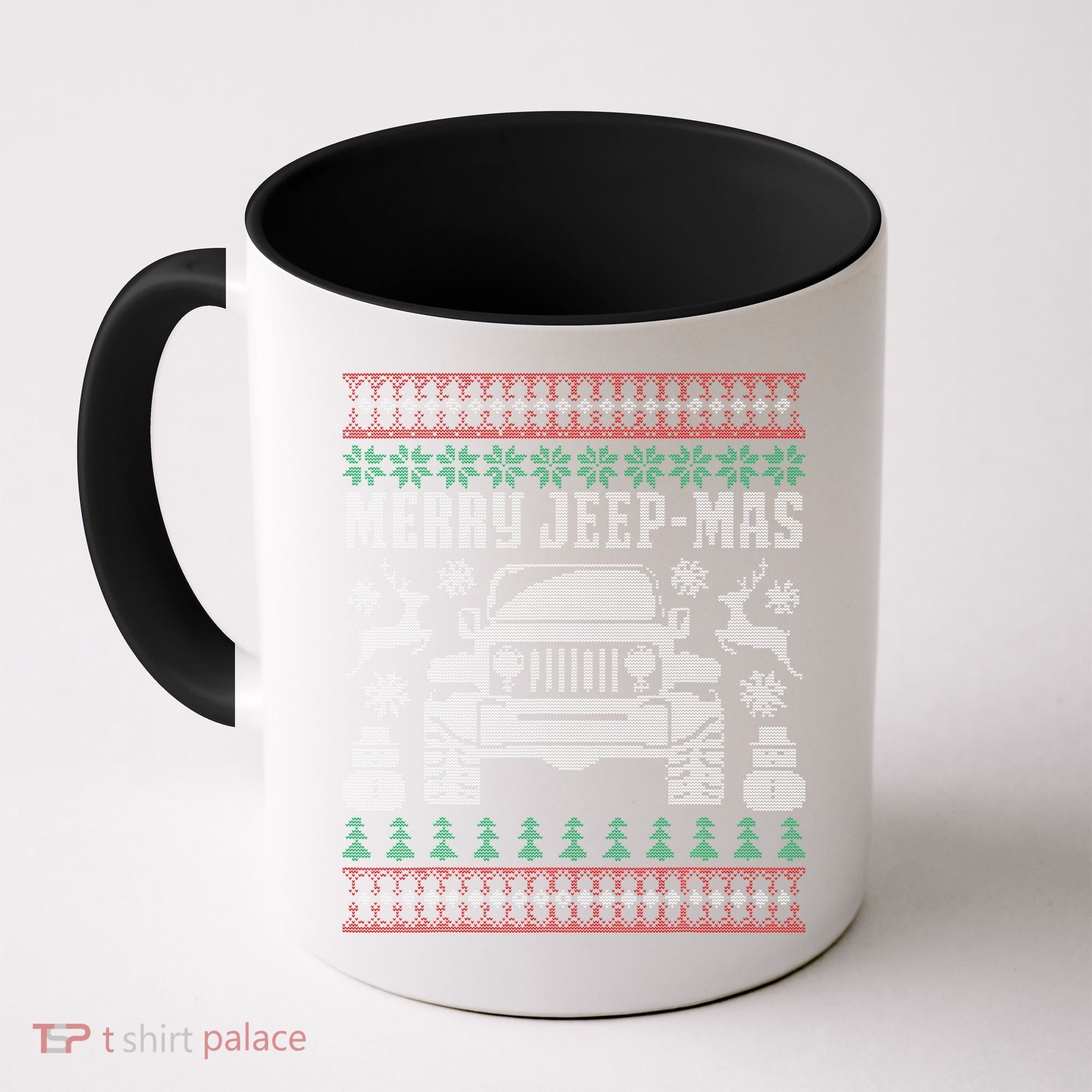 merry jeepmas buffalo plaid christmas xmas Coffee Mug