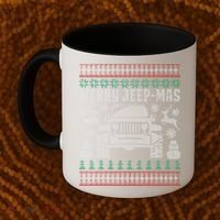 merry jeepmas buffalo plaid christmas xmas Coffee Mug thumb 2
