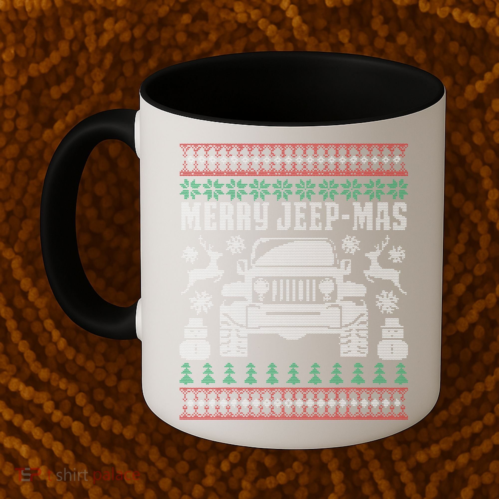 merry jeepmas buffalo plaid christmas xmas Coffee Mug