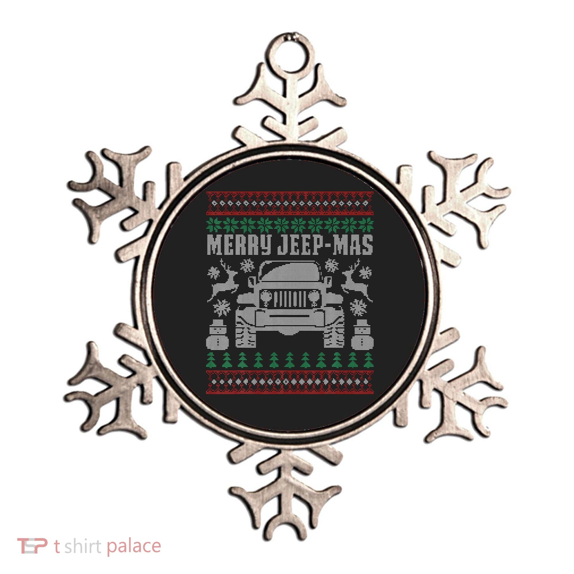 merry jeepmas buffalo plaid christmas xmas Ornament