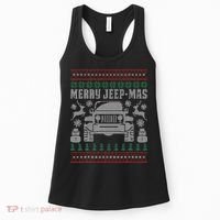 merry jeepmas buffalo plaid christmas xmas Women's Tank Top thumb 0
