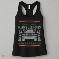 merry jeepmas buffalo plaid christmas xmas Women's Tank Top thumb 3