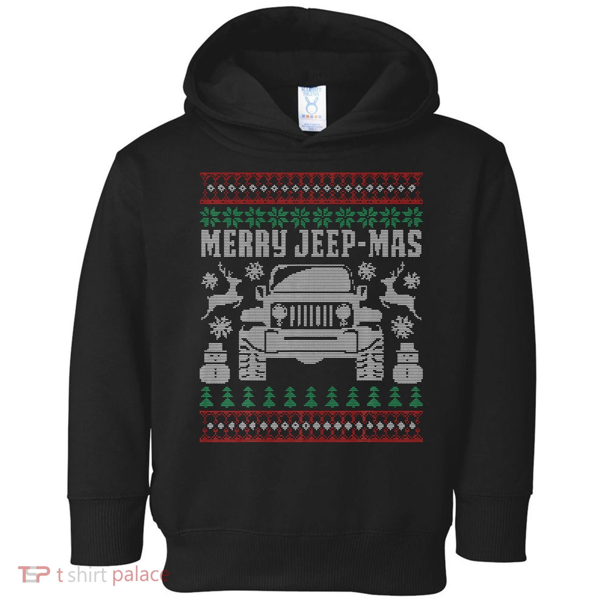 merry jeepmas buffalo plaid christmas xmas Toddler Hoodie