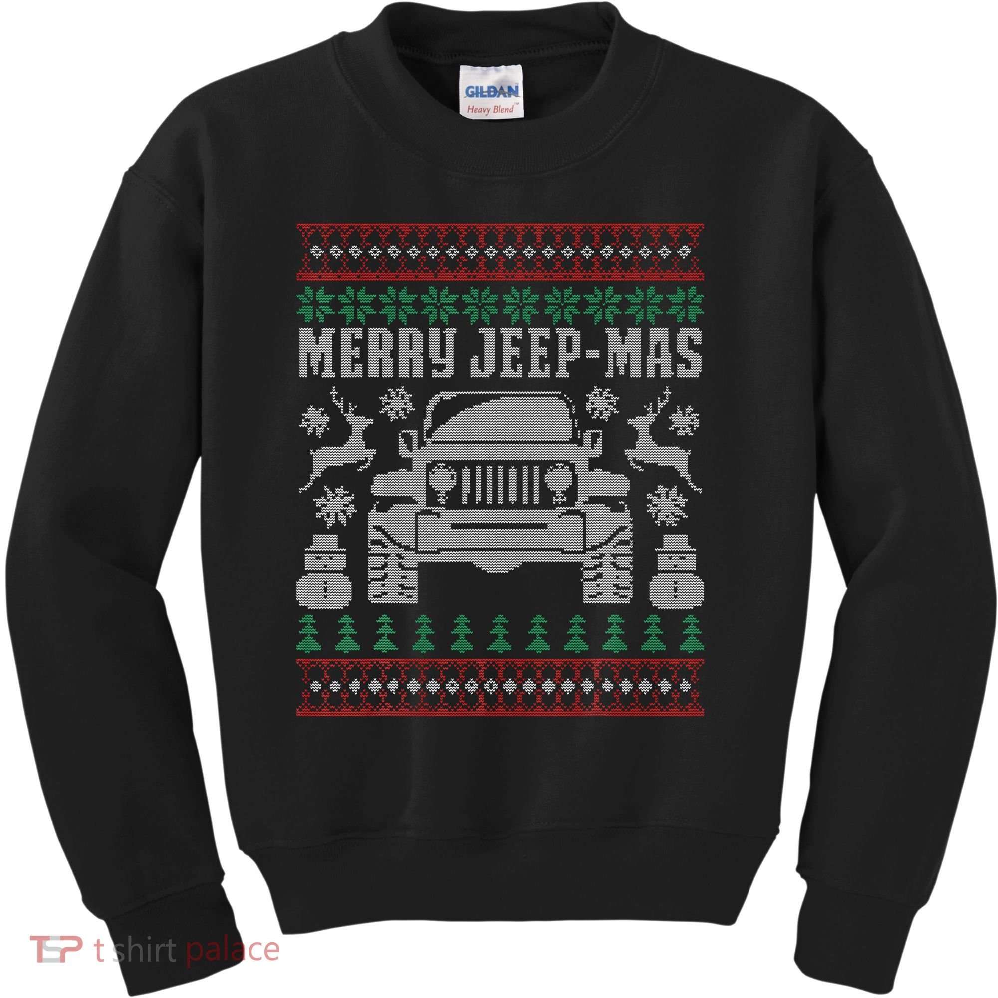 merry jeepmas buffalo plaid christmas xmas Kids Sweatshirt