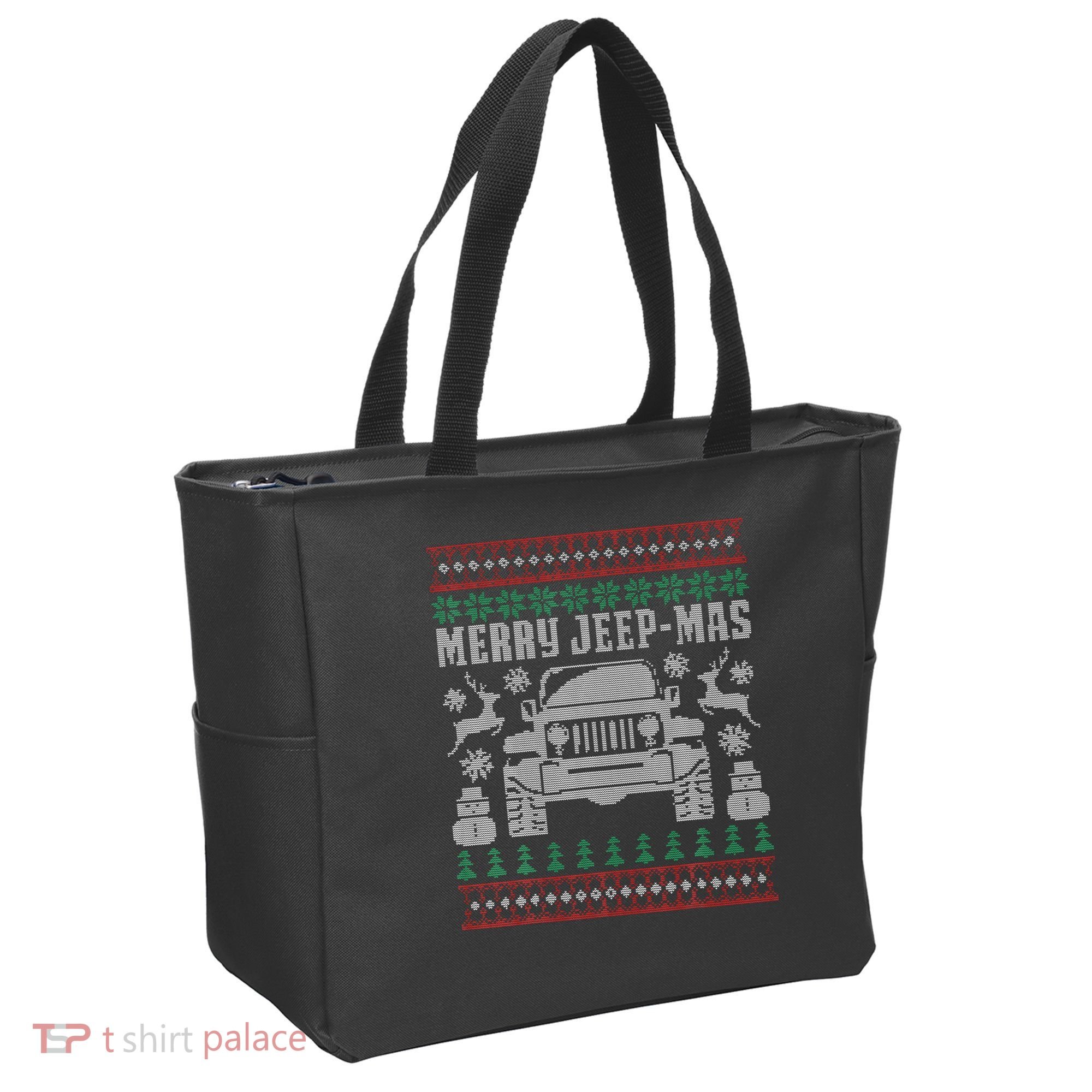 merry jeepmas buffalo plaid christmas xmas Tote Bag