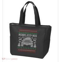 merry jeepmas buffalo plaid christmas xmas Tote Bag thumb 3