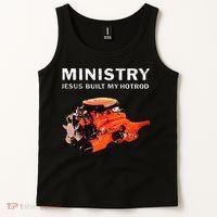 Ministry Jesus Built My Hotrod Tank Top thumb 2