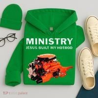 Ministry Jesus Built My Hotrod Hoodie thumb 4