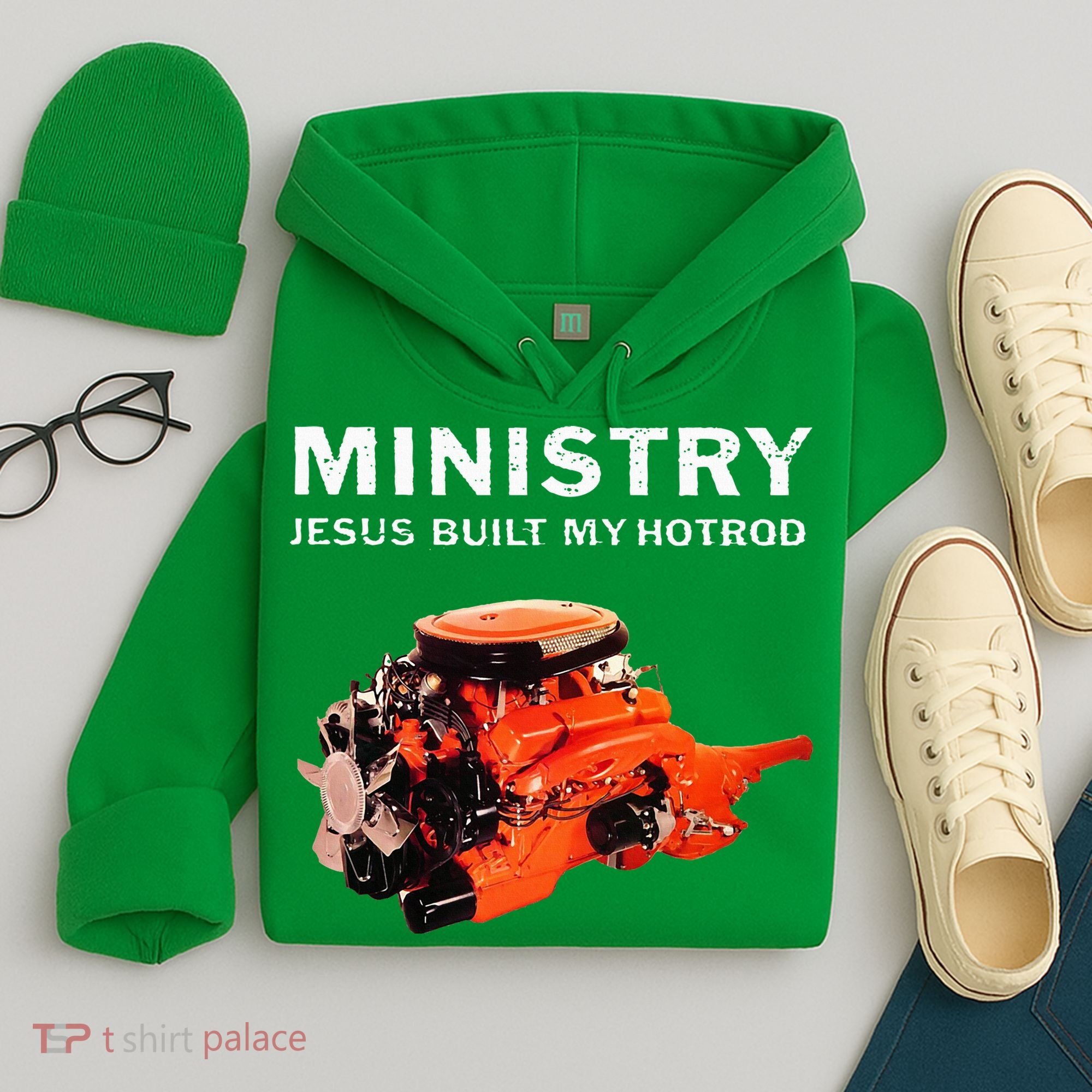 Ministry Jesus Built My Hotrod Hoodie