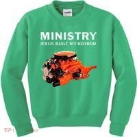 Ministry Jesus Built My Hotrod Kids Sweatshirt thumb 0
