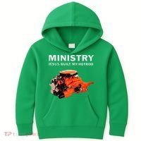 Ministry Jesus Built My Hotrod Kids Hoodie thumb 0