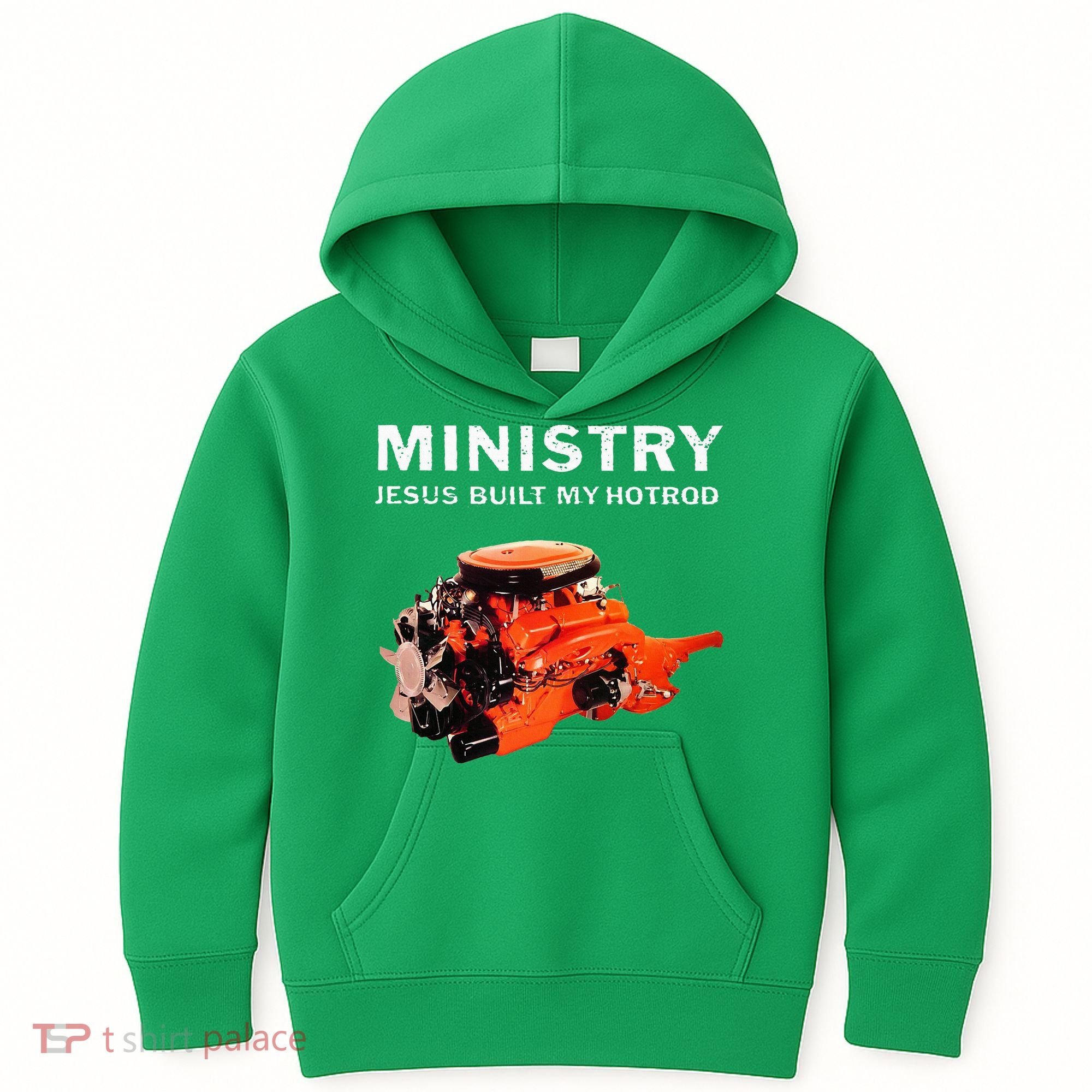 Ministry Jesus Built My Hotrod Kids Hoodie
