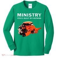 Ministry Jesus Built My Hotrod Kids Long Sleeve Shirt thumb 0