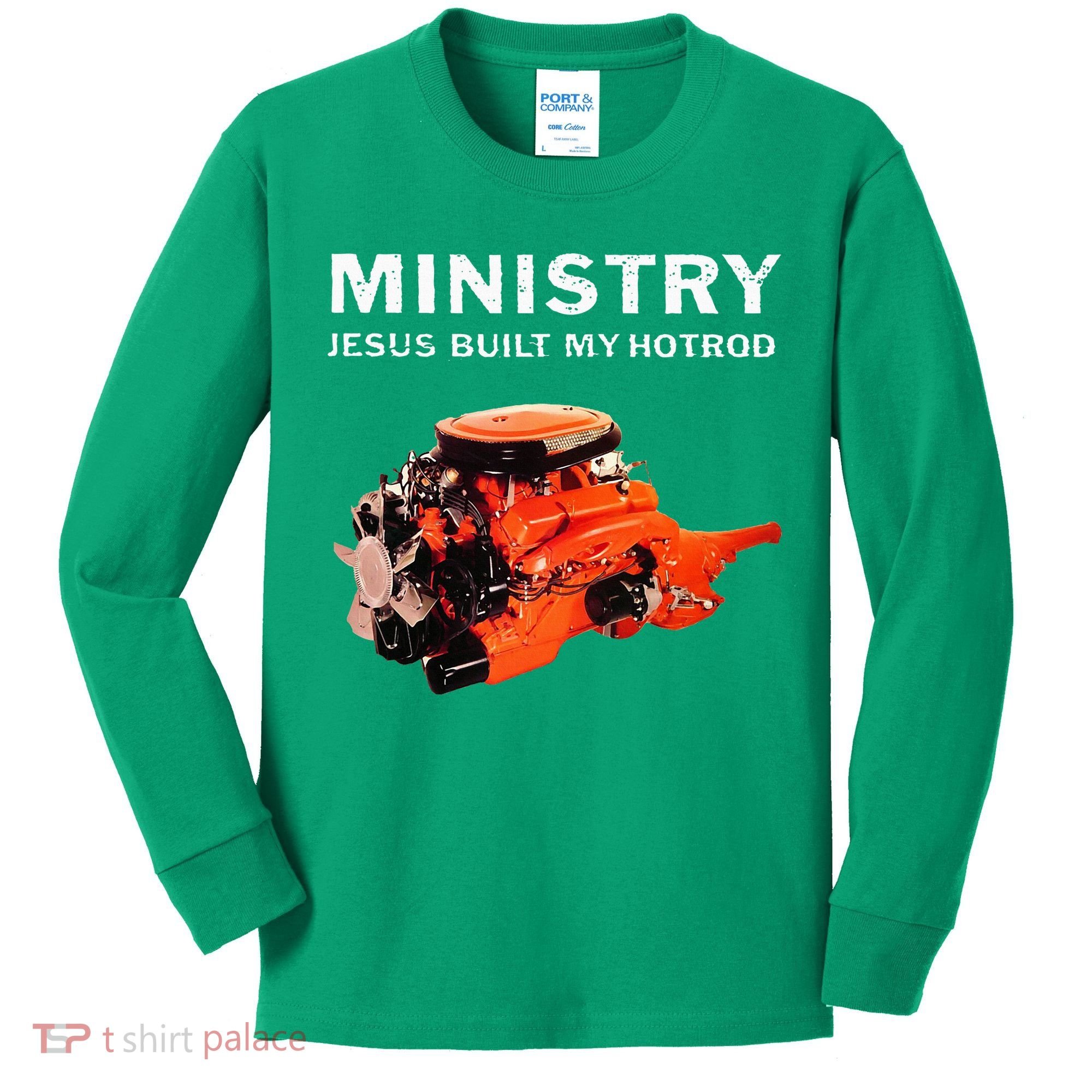 Ministry Jesus Built My Hotrod Kids Long Sleeve Shirt