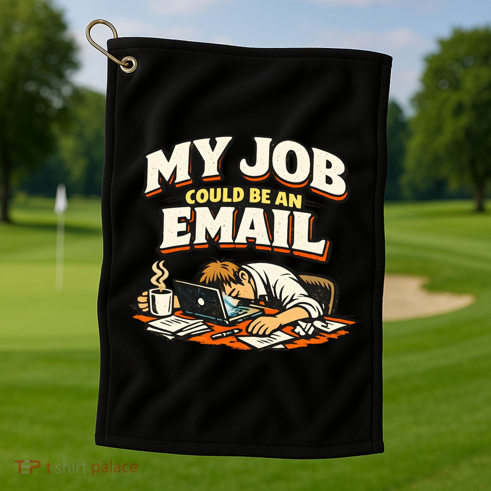 My Job Could Be An Email Funny Office Golf Towel