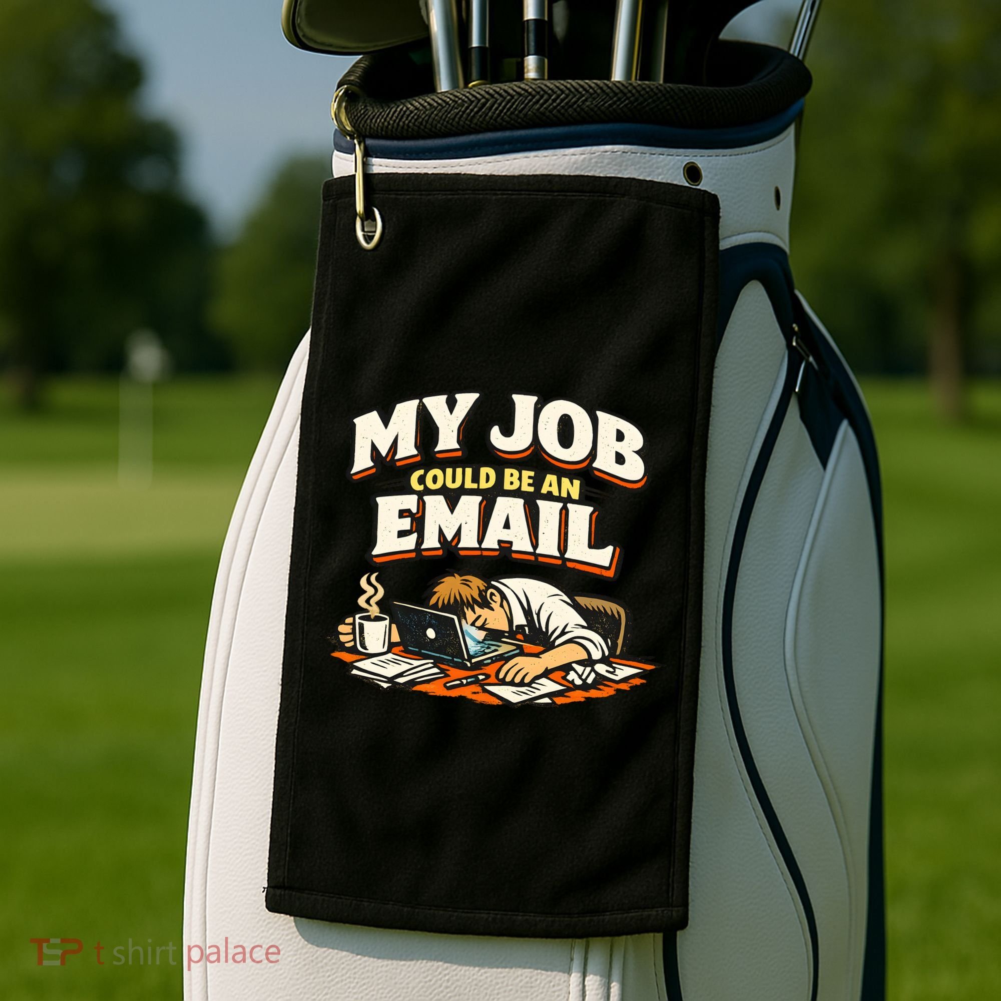 My Job Could Be An Email Funny Office Golf Towel