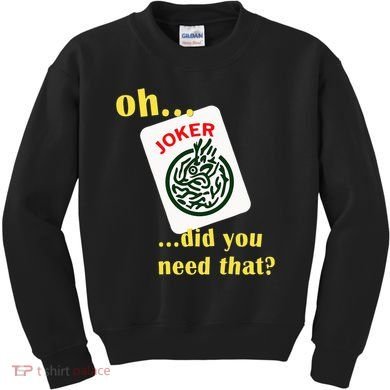 Mahjong Joker Designs Kids Sweatshirt