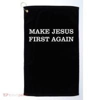 Make Jesus First Again Christian Catholic Faith Golf Towel thumb 0