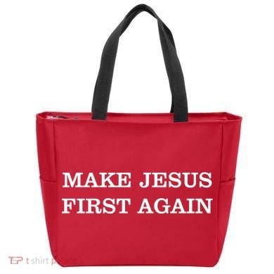 Make Jesus First Again Christian Catholic Faith Tote Bag