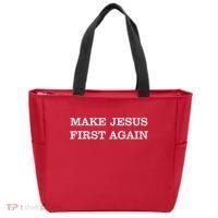 Make Jesus First Again Christian Catholic Faith Tote Bag thumb 0