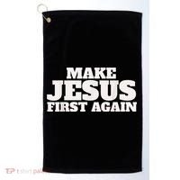 Make Jesus First Again Golf Towel thumb 0