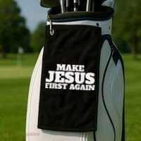 Make Jesus First Again Golf Towel thumb 2