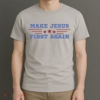 Make Jesus First Again Chrisitan Faith T-Shirt thumb 3