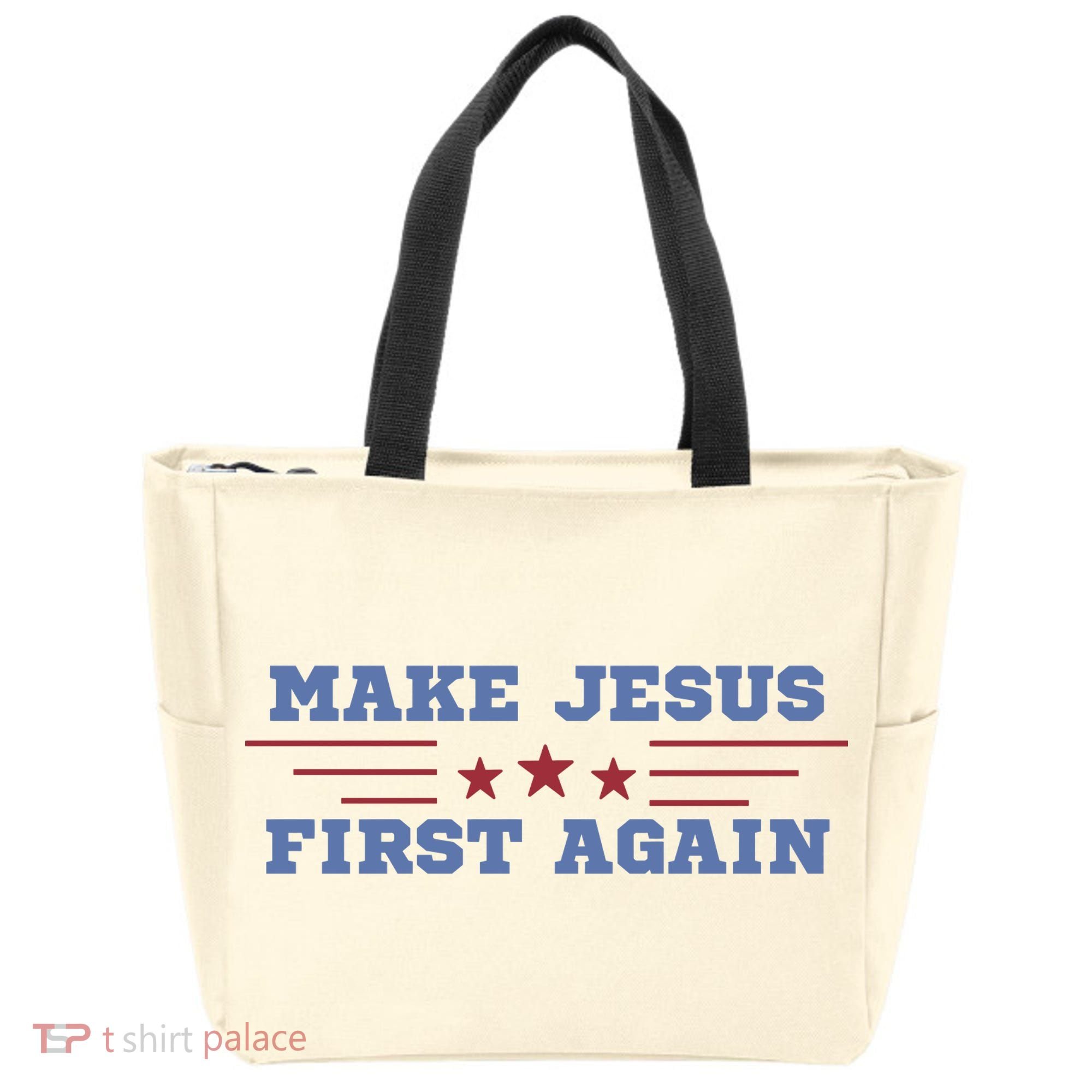 Make Jesus First Again Chrisitan Faith Tote Bag
