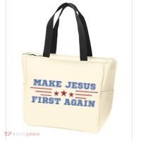 Make Jesus First Again Chrisitan Faith Tote Bag thumb 3
