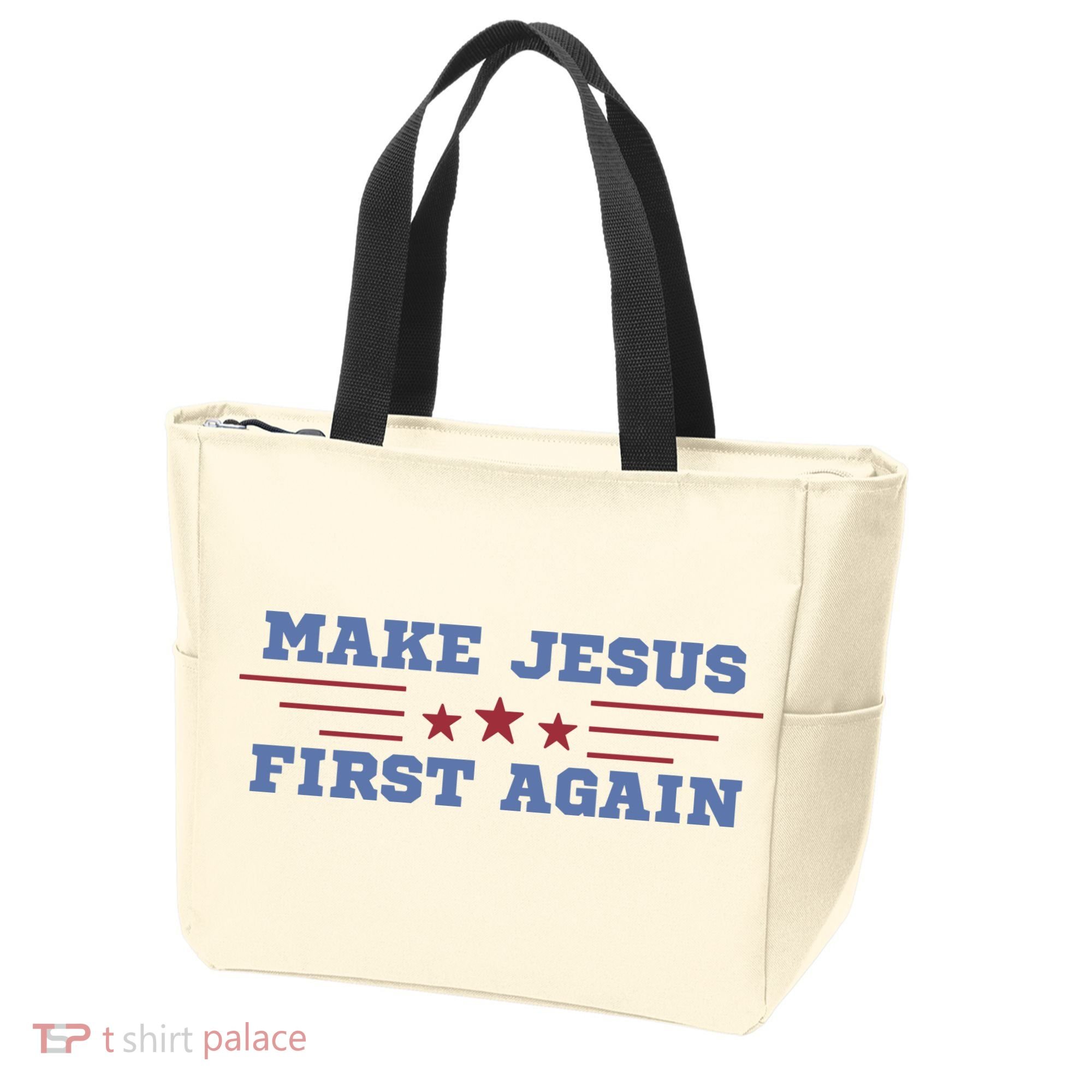 Make Jesus First Again Chrisitan Faith Tote Bag