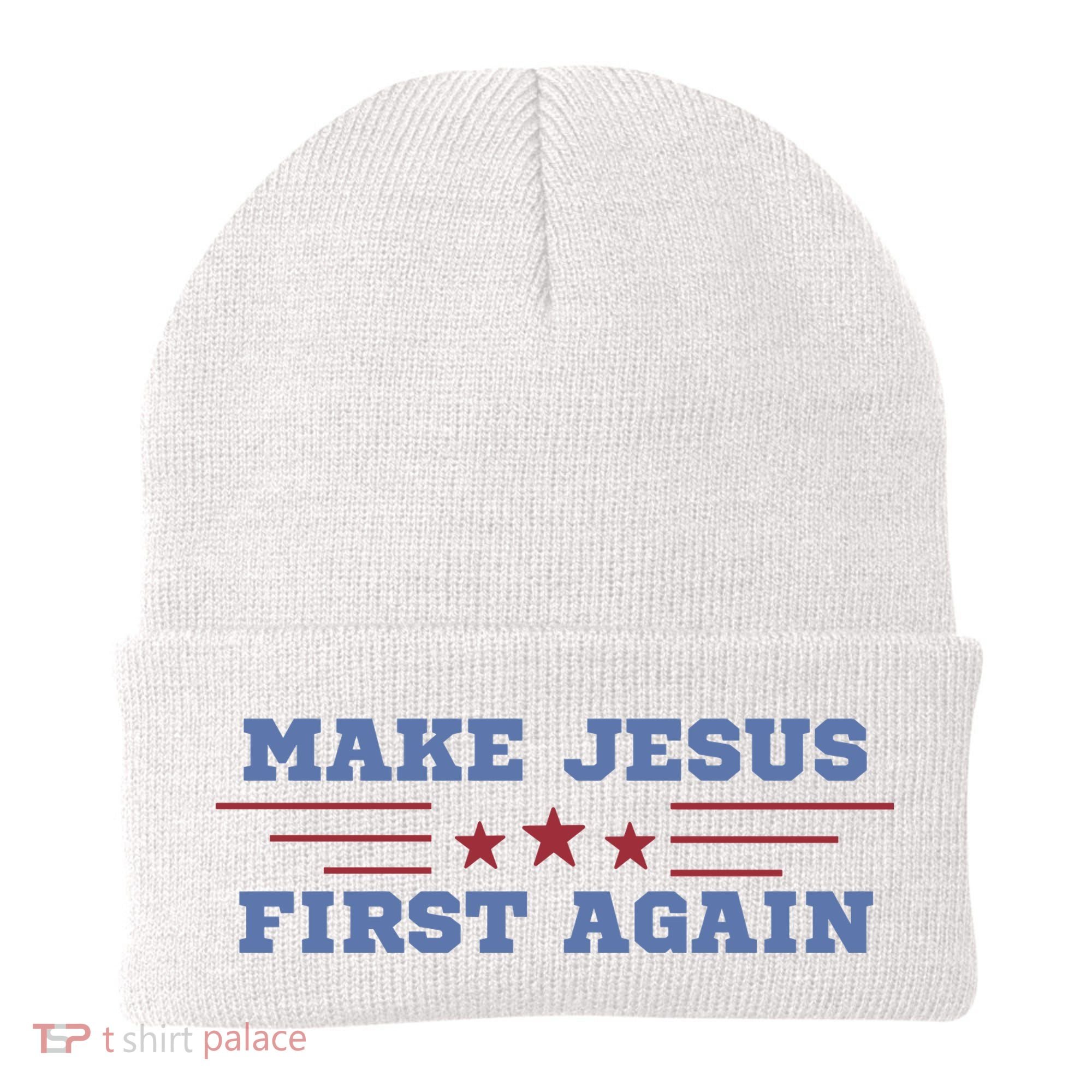 Make Jesus First Again Chrisitan Faith Beanie