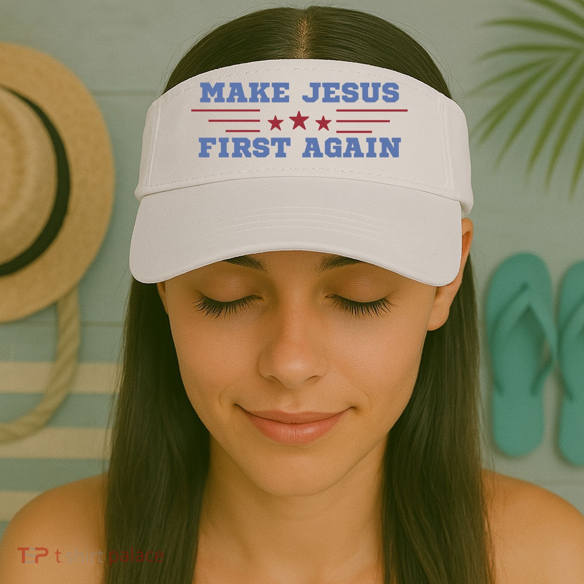 Make Jesus First Again Chrisitan Faith Visor