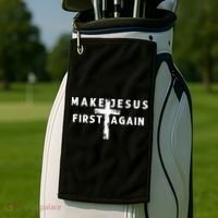 Make Jesus First Again Golf Towel thumb 2