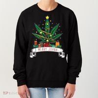 Merry Juana Funny Holiday Christmas Marijuana Weed Stoner Women's Sweatshirt thumb 0