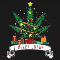 Merry Juana Funny Holiday Christmas Marijuana Weed Stoner Women's Hoodie thumb 2