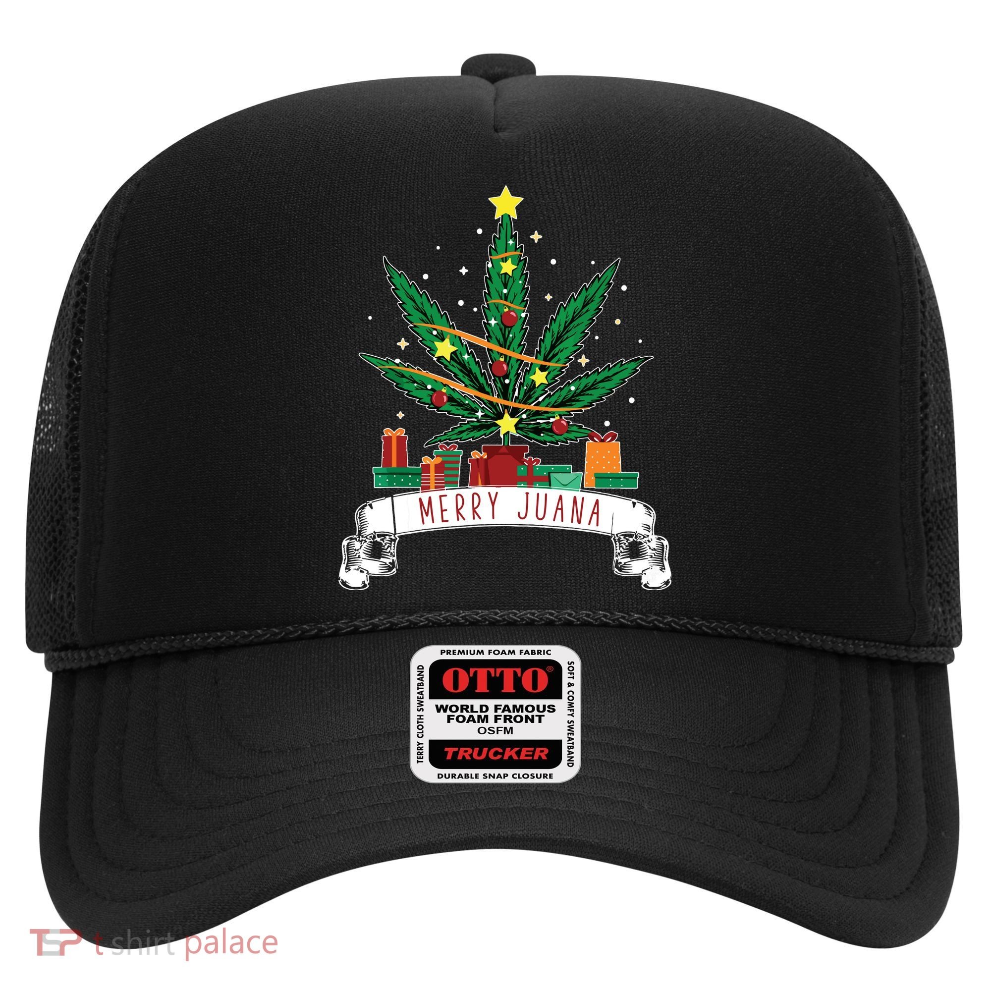 Merry Juana Funny Holiday Christmas Marijuana Weed Stoner Hat