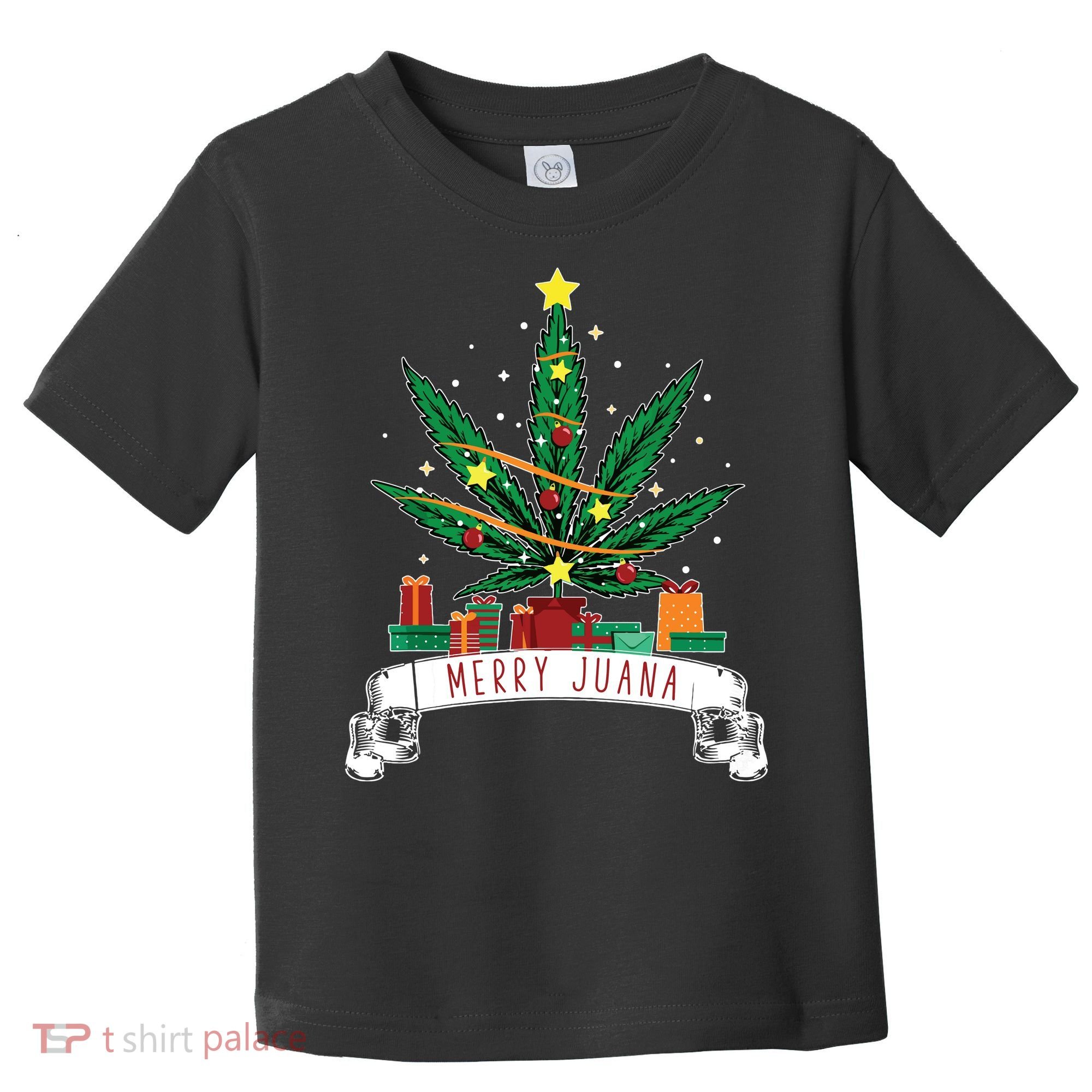 Merry Juana Funny Holiday Christmas Marijuana Weed Stoner Toddler T-Shirt