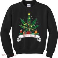 Merry Juana Funny Holiday Christmas Marijuana Weed Stoner Kids Sweatshirt thumb 0