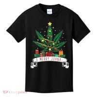 Merry Juana Funny Holiday Christmas Marijuana Weed Stoner Kids T-Shirt thumb 0
