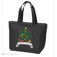 Merry Juana Funny Holiday Christmas Marijuana Weed Stoner Tote Bag thumb 3