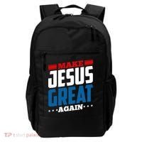 Make Jesus Great Again Red White And Blue Backpack thumb 0